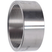 Threaded Fitting, Nierdzewny, ISO 4144, Mufa 1/2 długości, 3/8", AISI316L