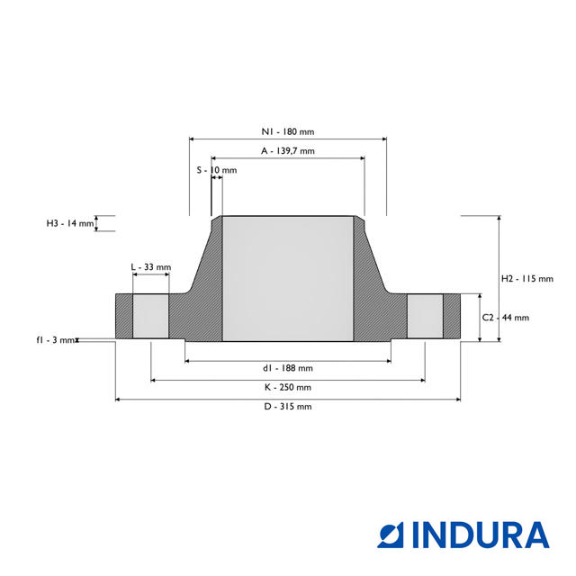 Weld-neck flange