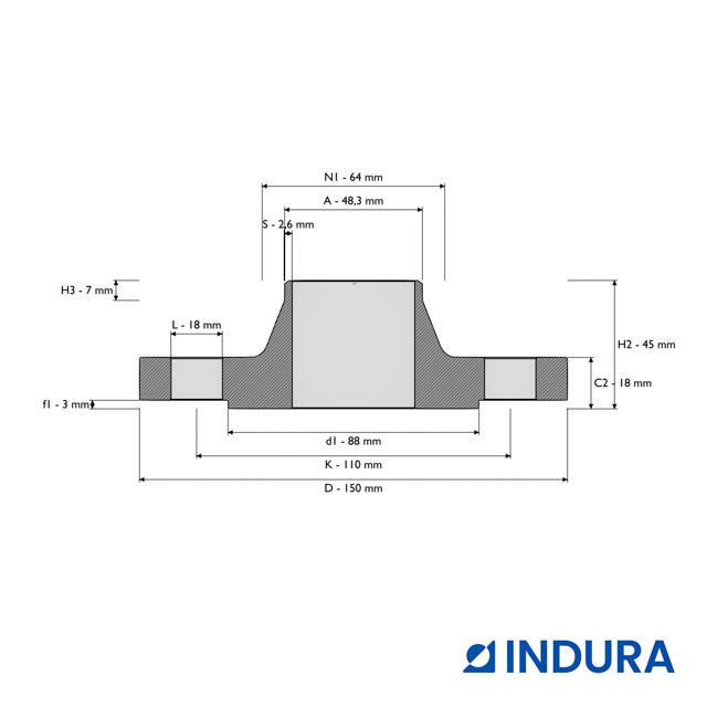 Weld-neck flange