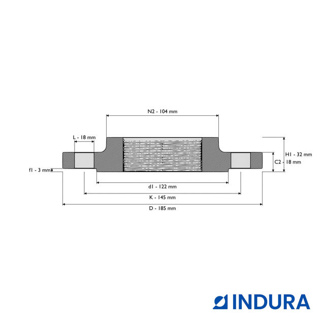 Threaded flange