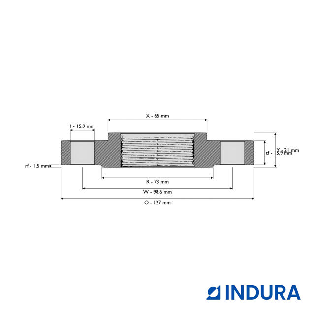 Threaded flange