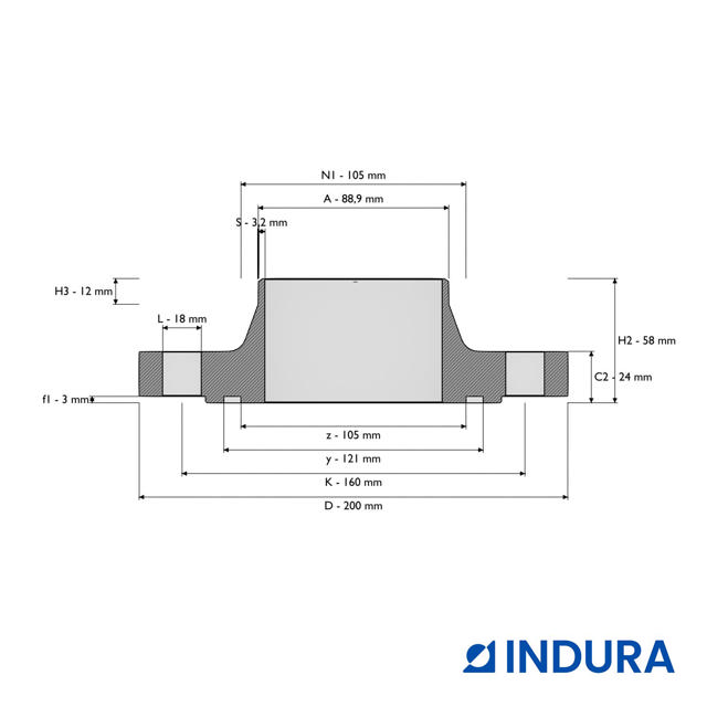 Weld-neck flange