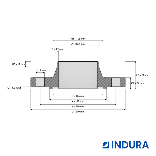 Weld-neck flange