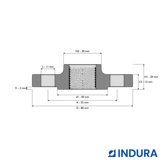Threaded flange