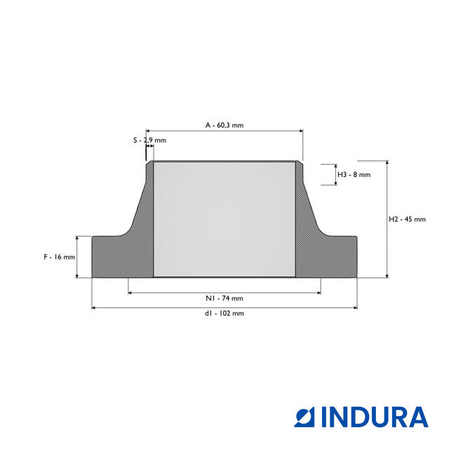 Weld-neck collar