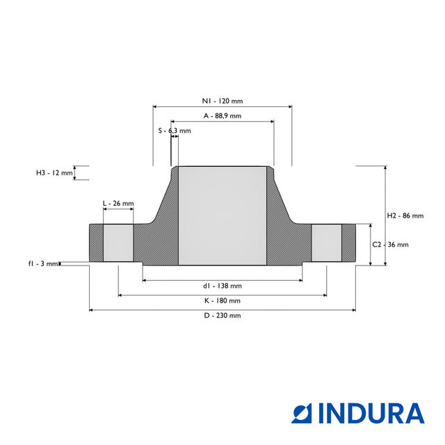 Weld-neck flange