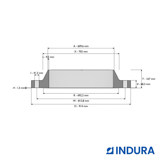 Welding neck flange