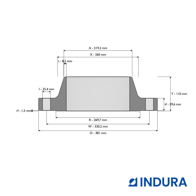 Welding neck flange