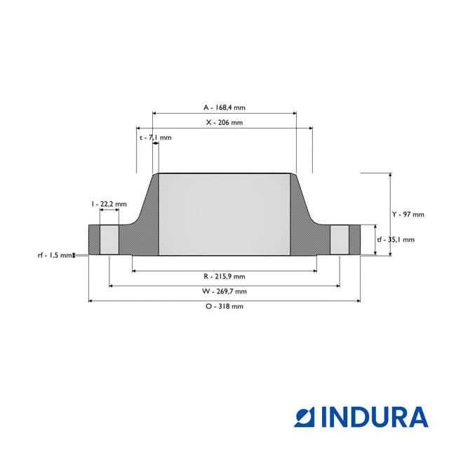 Welding neck Flansch
