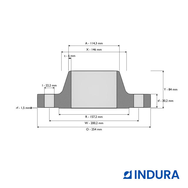 Welding neck flange