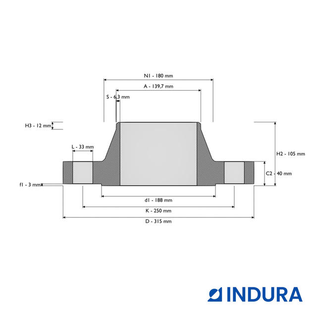 Weld-neck flange