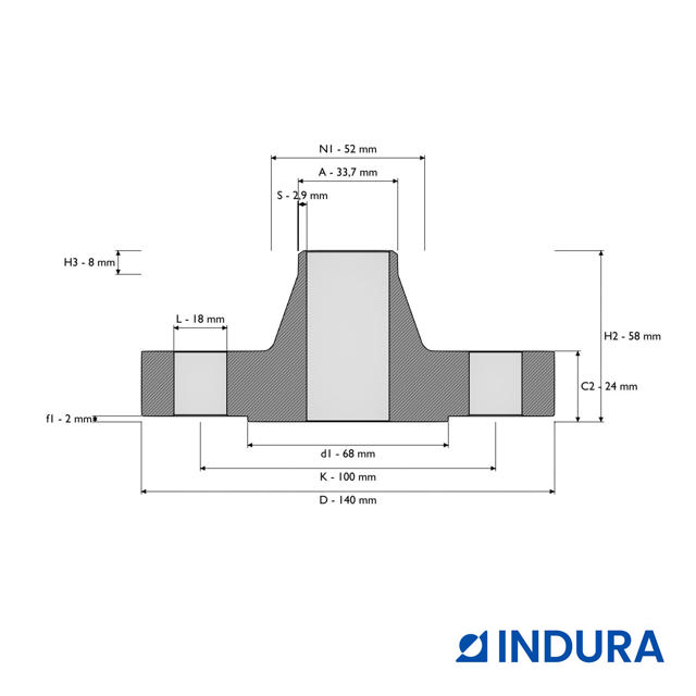 Weld-neck flange