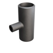 Butt-Weld Fitting, Kohlenstoffstahl, EN10253-2, T:A, T-Stück, 48,3/21,3, P235GH-TC1, 1.0345