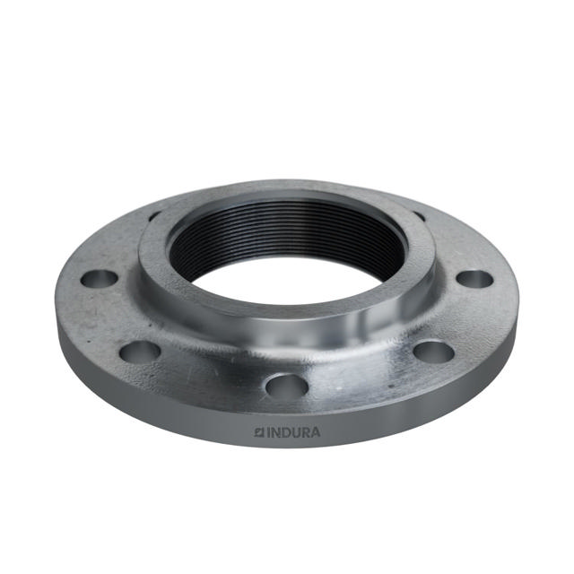 Flanges, FVE, Kohlenstoffstahl, EN 1092-1, Gewindeflansch, T:13, PN10-16, B1, DN100, 4", S235JR, 1.0038, 