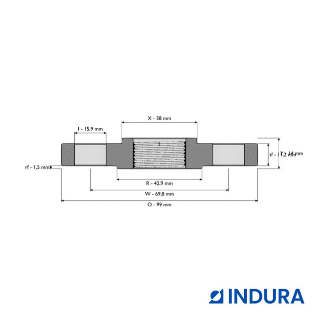 Threaded flange