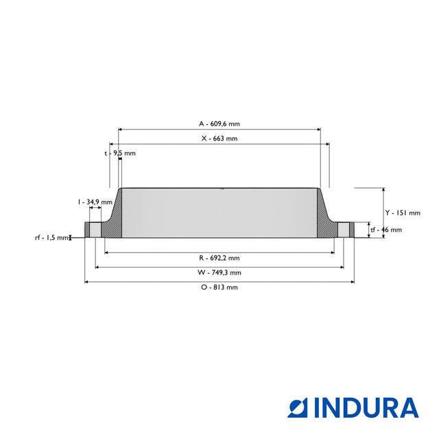 Welding neck flange