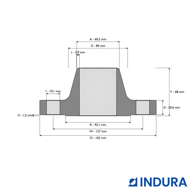 Welding neck flange