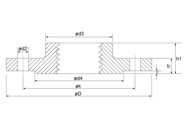 Threaded flange