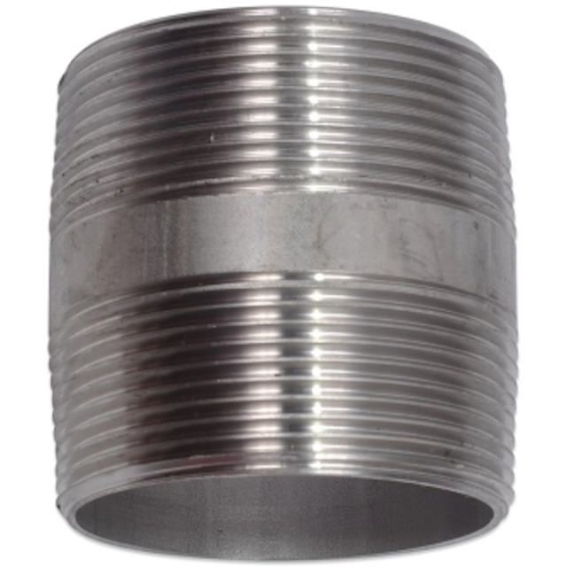 Threaded Fitting, Stainless, EN 10241, Barrel nipple, 1/4"