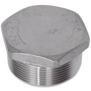 Threaded Fitting, Stainless, ISO 4144, Plug, 1/2", AISI316