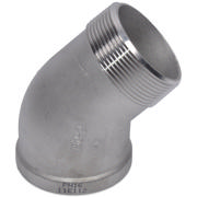 Threaded Fitting, Nierdzewny, ISO 4144, Kolano, 1/2", AISI316