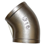 Threaded Fitting, Stainless, ISO 4144, Elbow, 2 1/2", AISI316