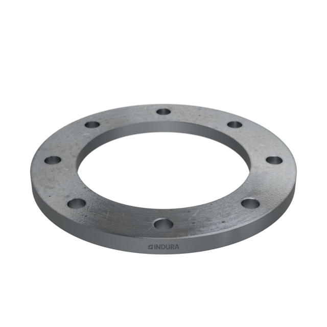 Flanges, HDG, Sort, EN 1092-1, Løsflange, T:02, PN16, A, DN150, 150,0, S235JR, 1.0038,