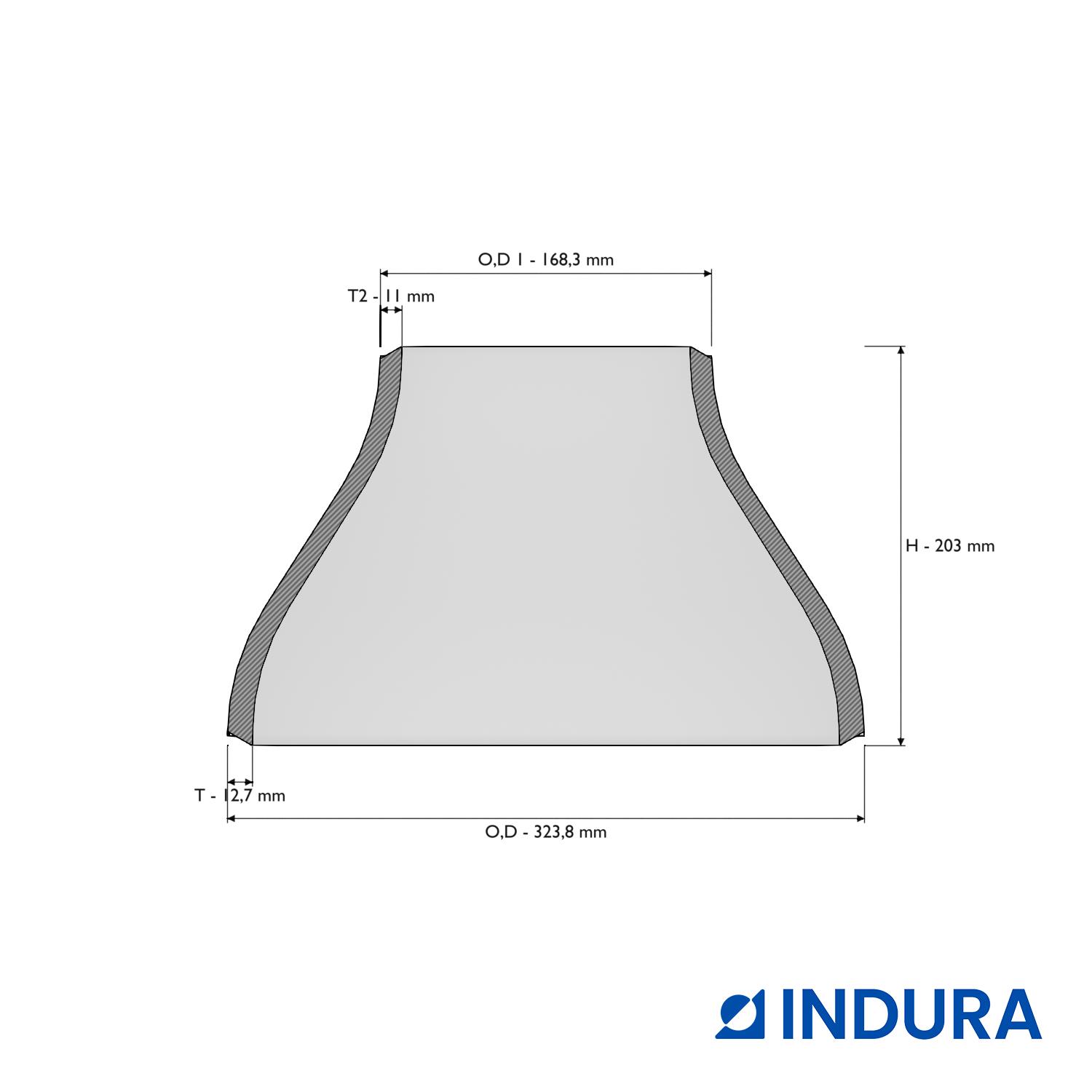 Concentric Reducer, ASME B16.9, Sch. XS, 12
